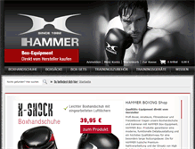 Tablet Screenshot of hammer-boxing-shop.de